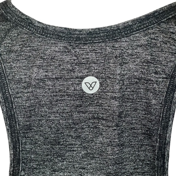 LIVI Lane Bryant Active Racerback Tank Zip Front Gray Blue Top Plus 18/20 Gym - Picture 5 of 8